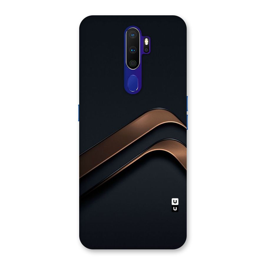 Dark Gold Stripes Back Case for Oppo A9 (2020)