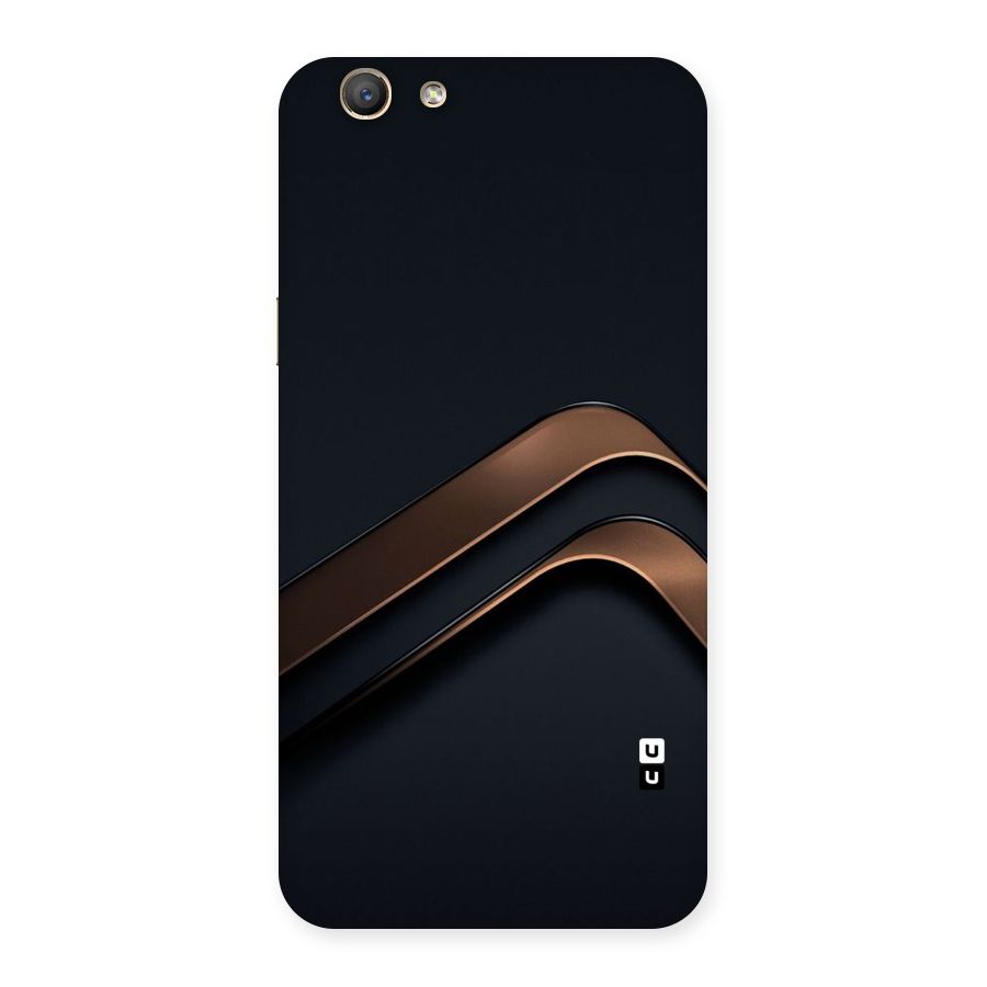 Dark Gold Stripes Back Case for Oppo F1s