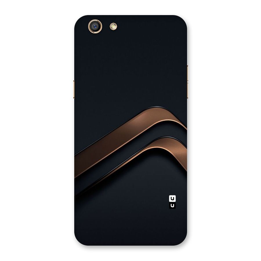 Dark Gold Stripes Back Case for Oppo F3