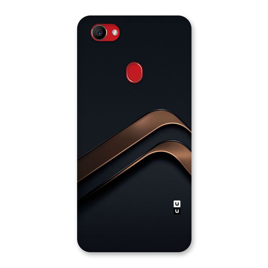 Dark Gold Stripes Back Case for Oppo F7