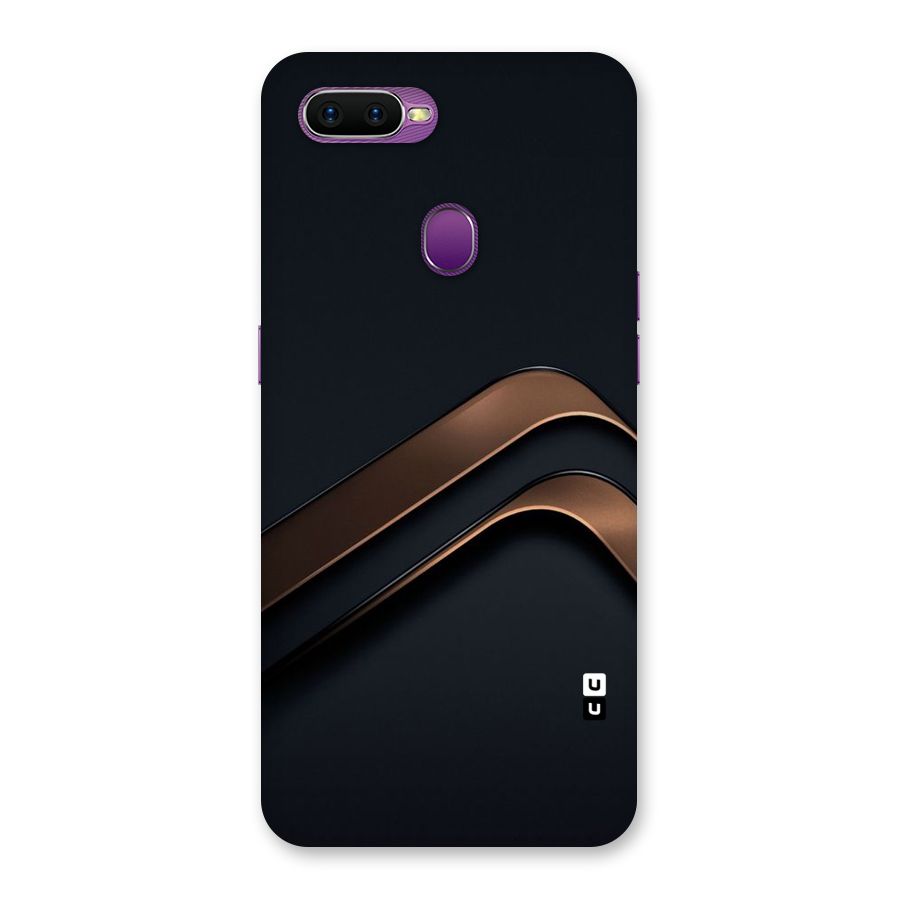Dark Gold Stripes Back Case for Oppo F9