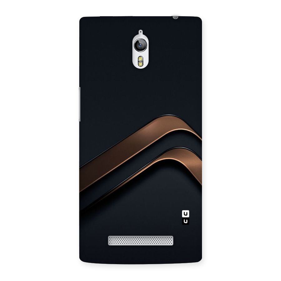 Dark Gold Stripes Back Case for Oppo Find 7