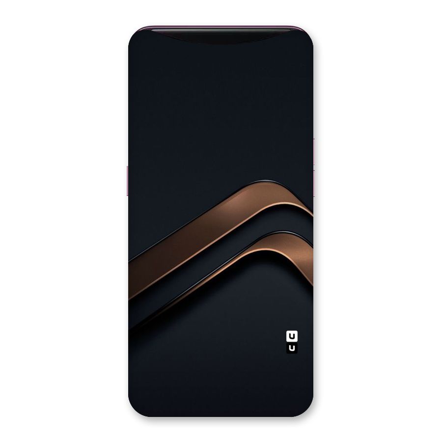 Dark Gold Stripes Back Case for Oppo Find X