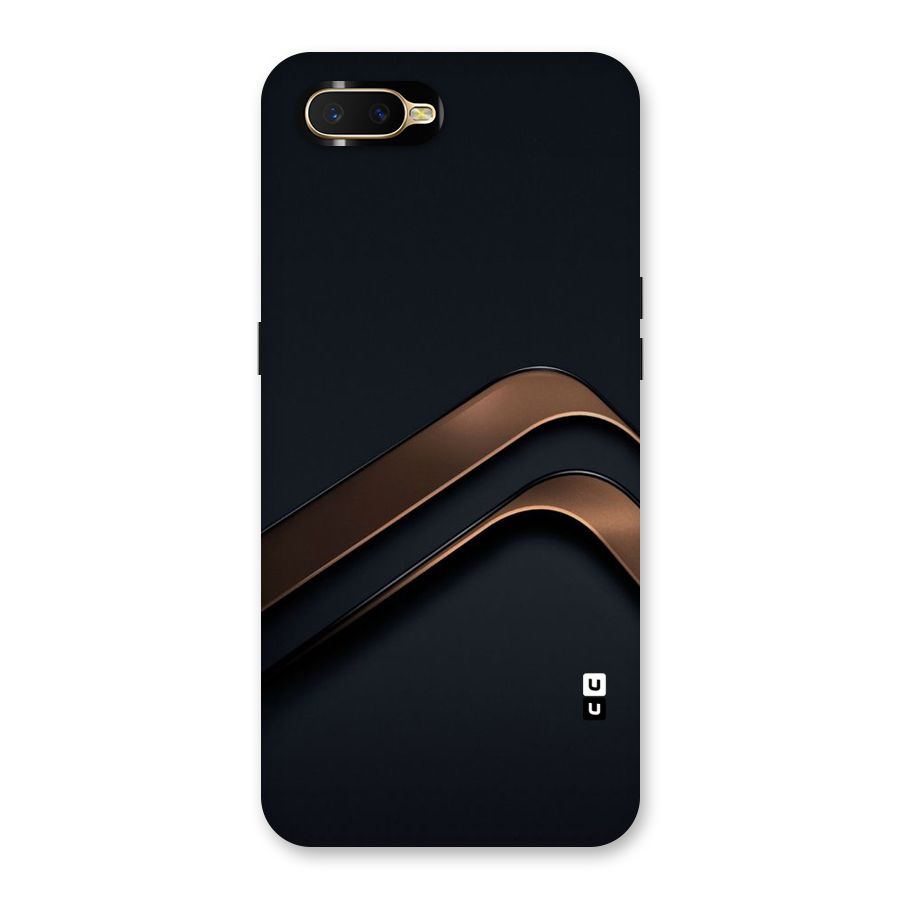 Dark Gold Stripes Back Case for Oppo K1