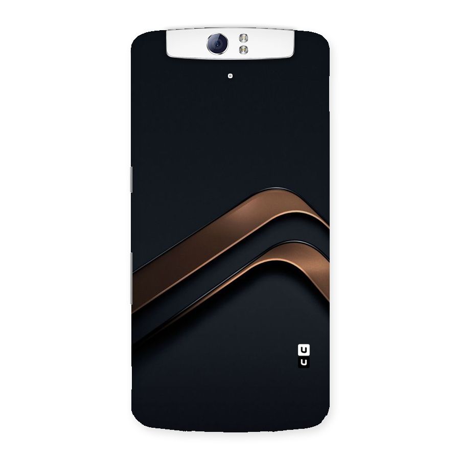Dark Gold Stripes Back Case for Oppo N1