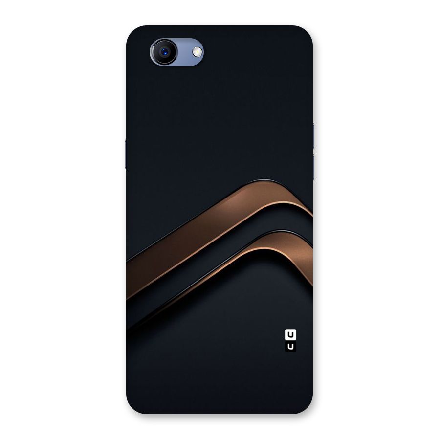 Dark Gold Stripes Back Case for Oppo Realme 1