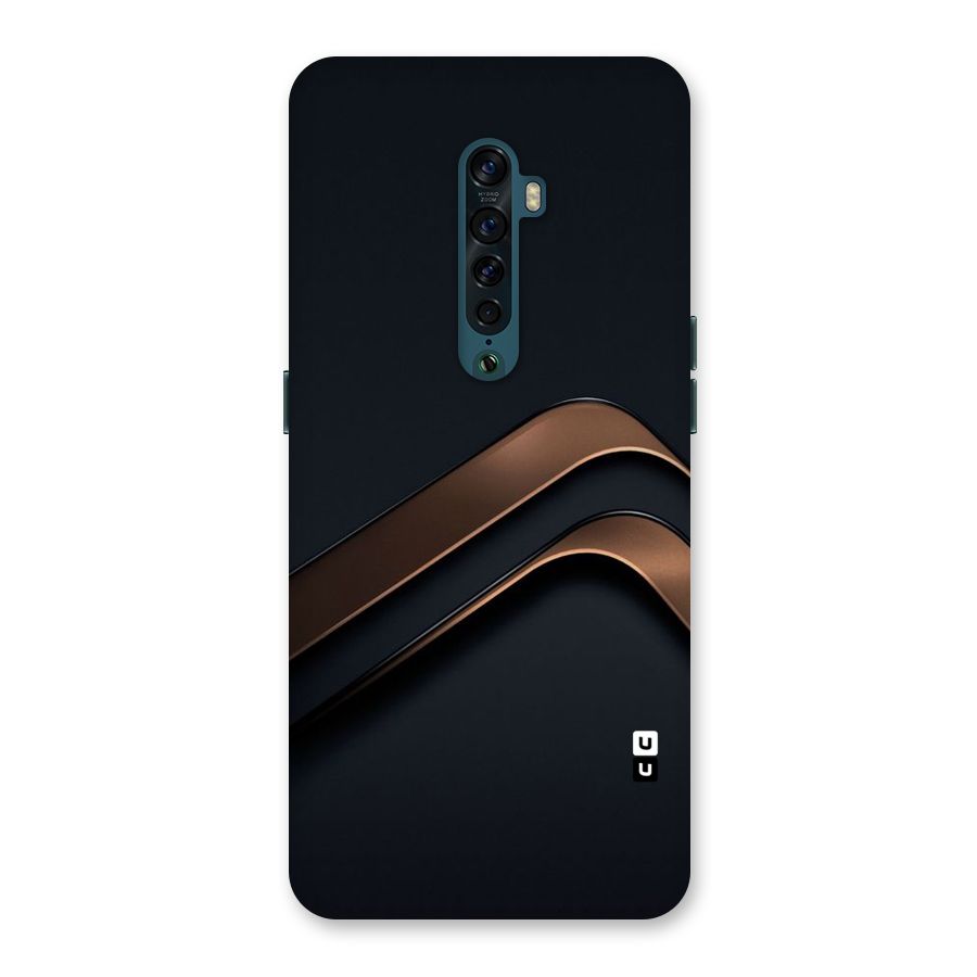 Dark Gold Stripes Back Case for Oppo Reno2