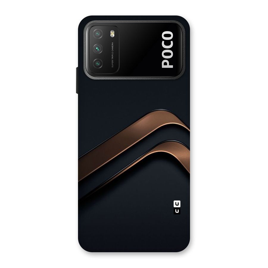 Dark Gold Stripes Back Case for Poco M3