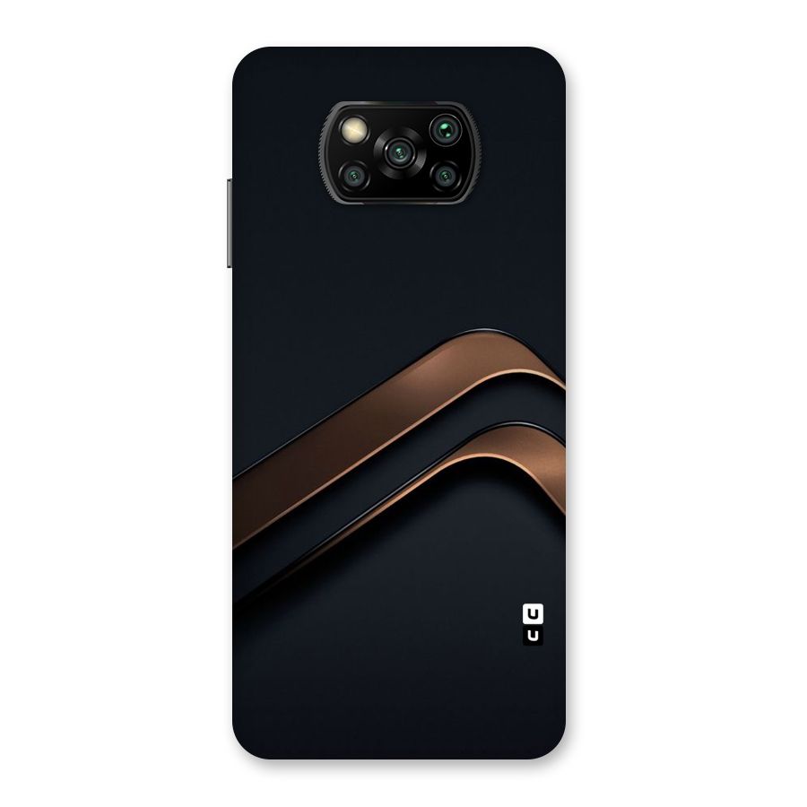 Dark Gold Stripes Back Case for Poco X3