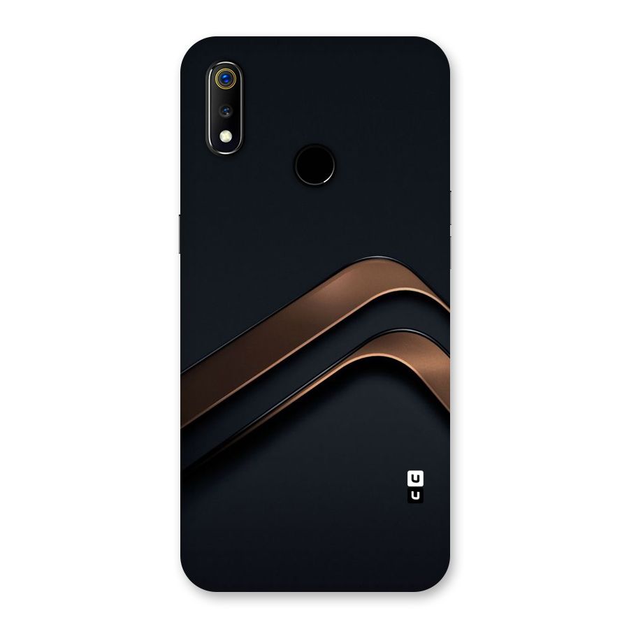 Dark Gold Stripes Back Case for Realme 3