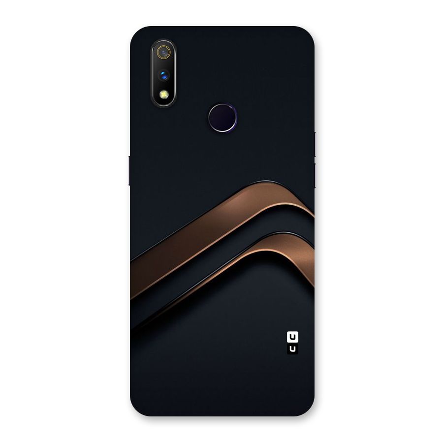 Dark Gold Stripes Back Case for Realme 3 Pro