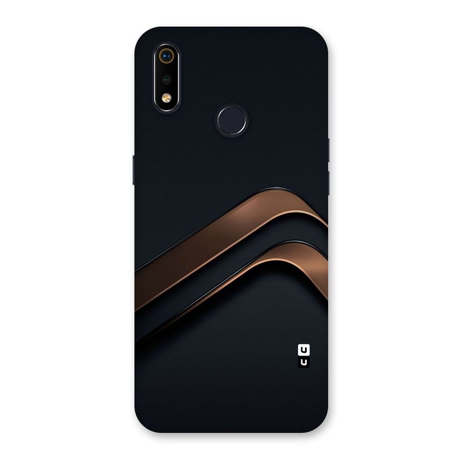 Dark Gold Stripes Back Case for Realme 3i