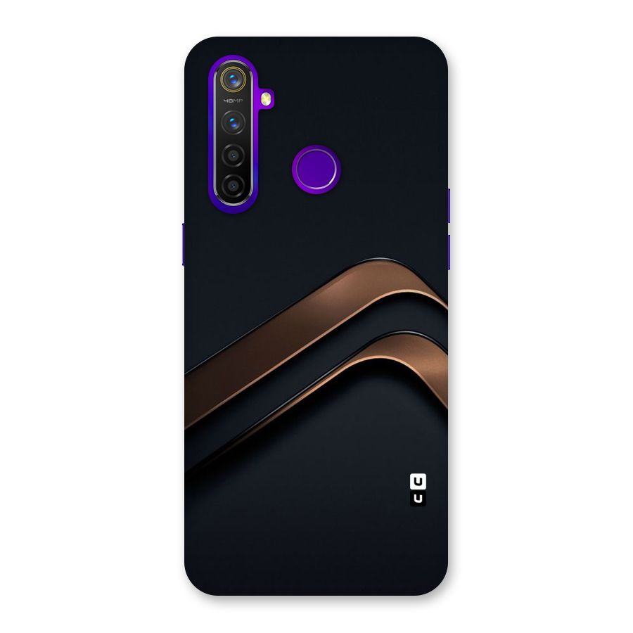 Dark Gold Stripes Back Case for Realme 5 Pro