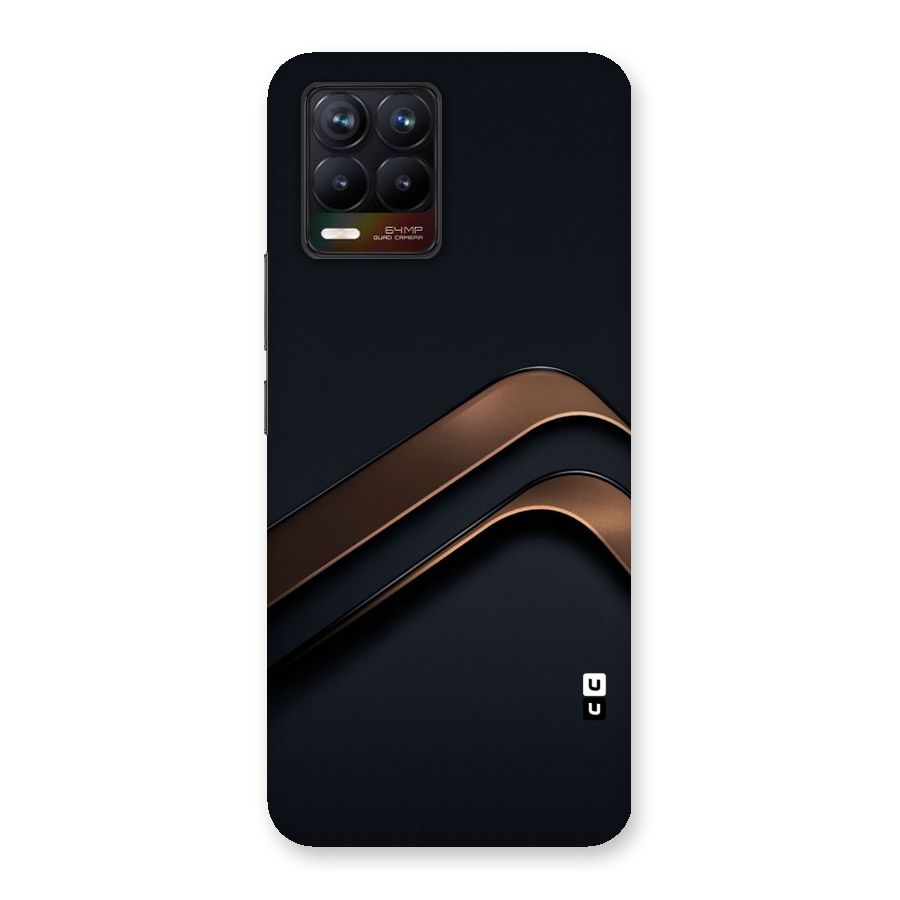 Dark Gold Stripes Back Case for Realme 8