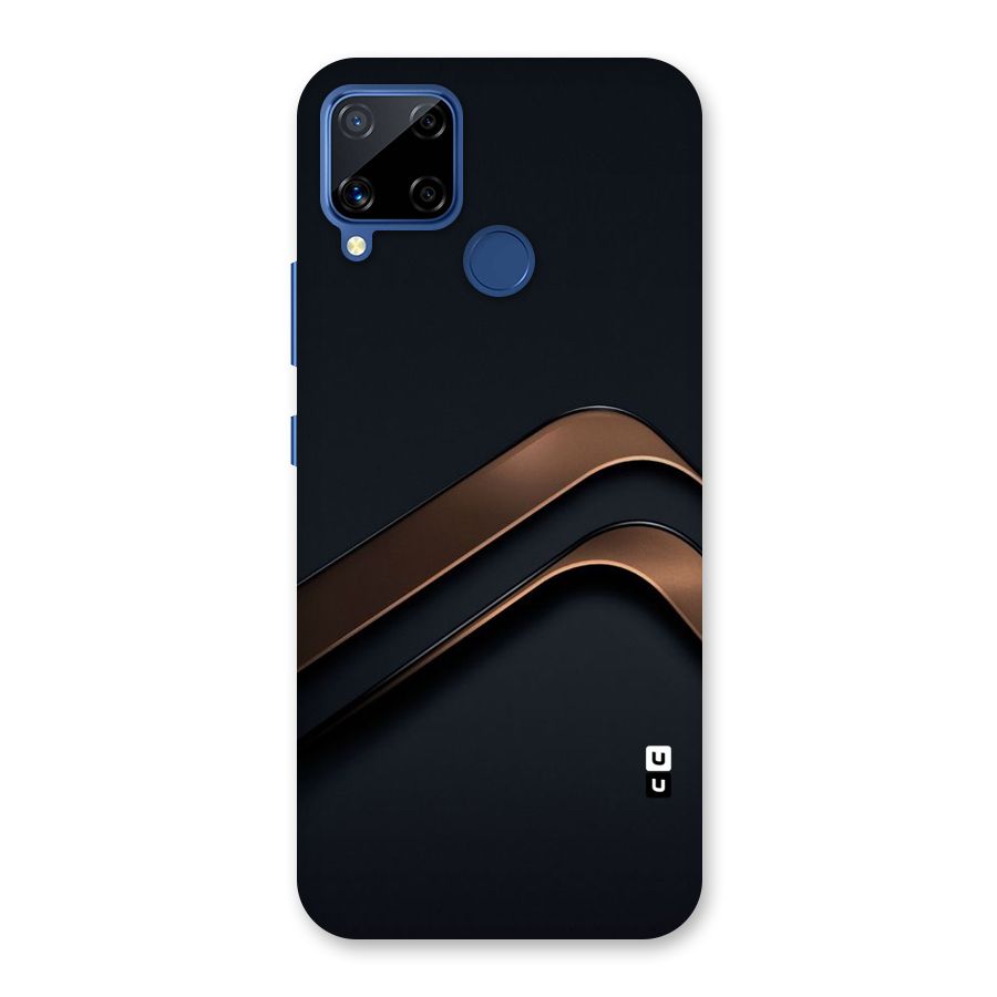Dark Gold Stripes Back Case for Realme C15