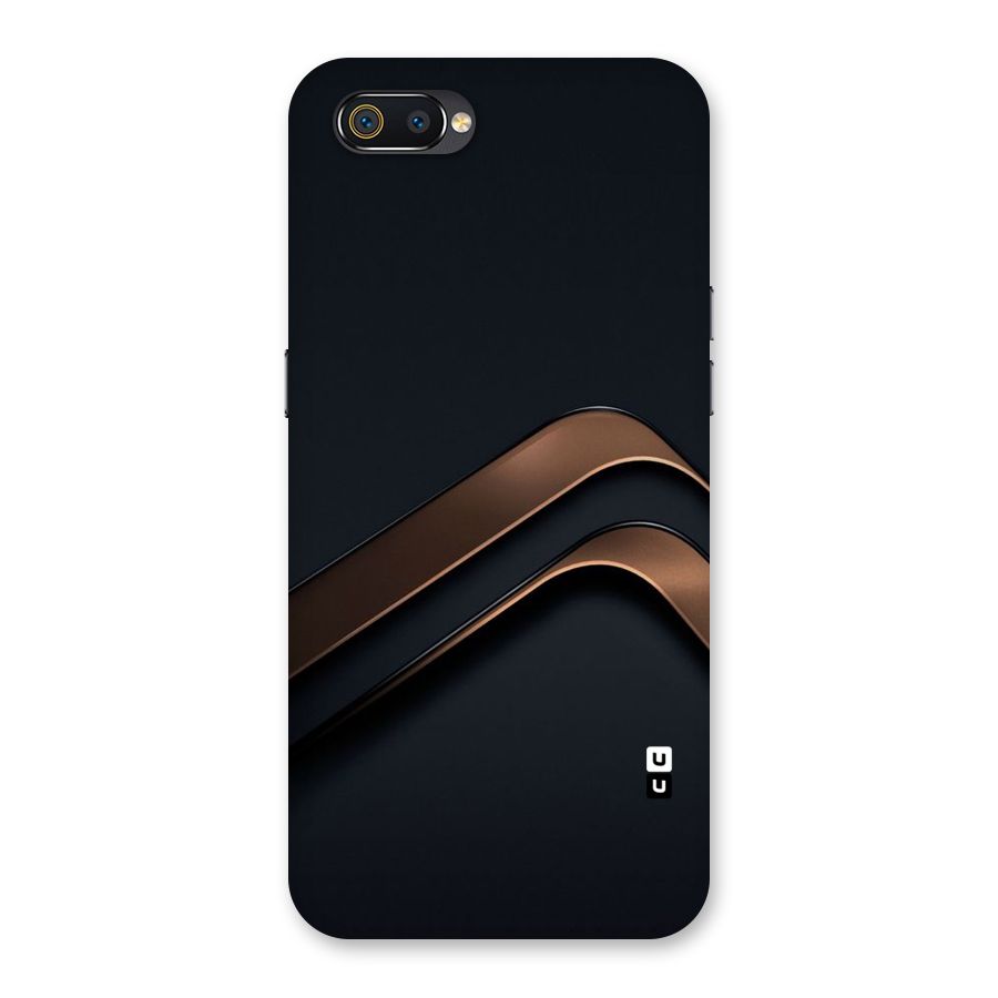Dark Gold Stripes Back Case for Realme C2