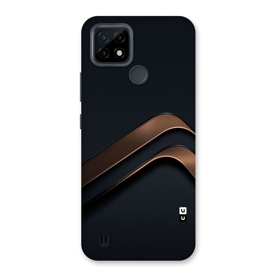 Dark Gold Stripes Back Case for Realme C21