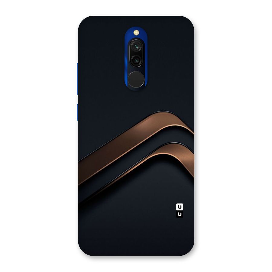 Dark Gold Stripes Back Case for Redmi 8