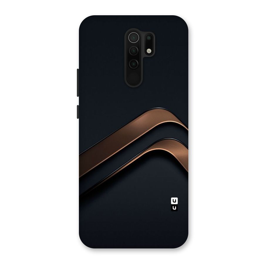 Dark Gold Stripes Back Case for Redmi 9 Prime