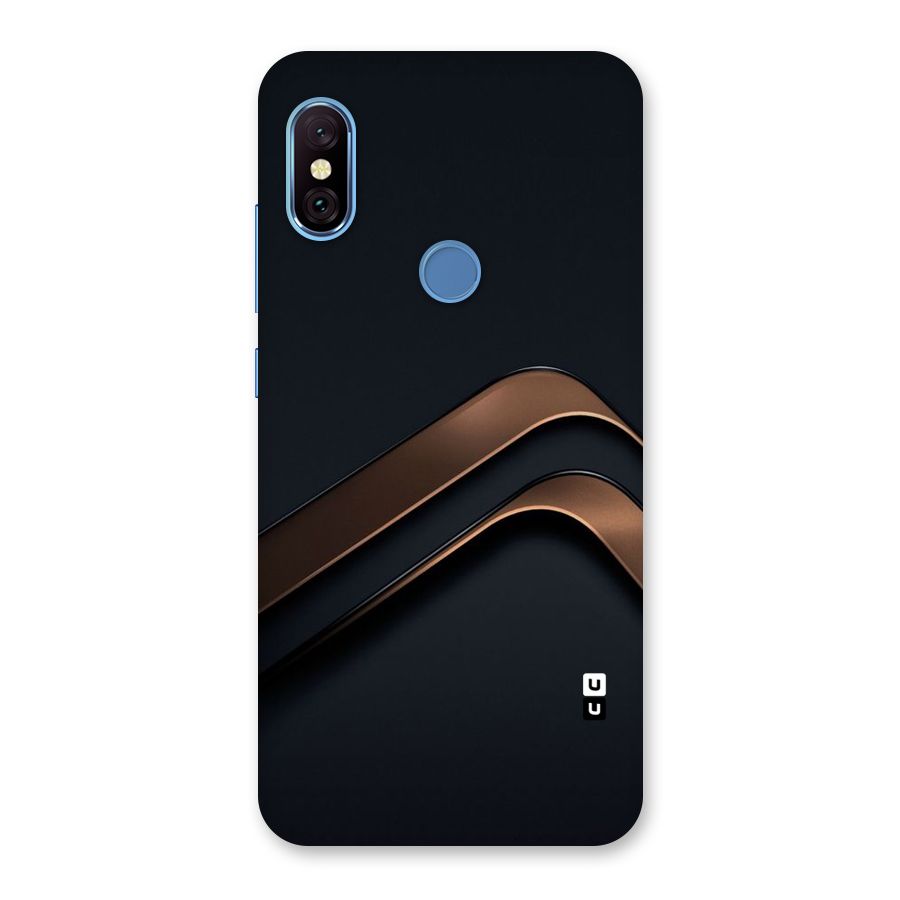 Dark Gold Stripes Back Case for Redmi Note 6 Pro