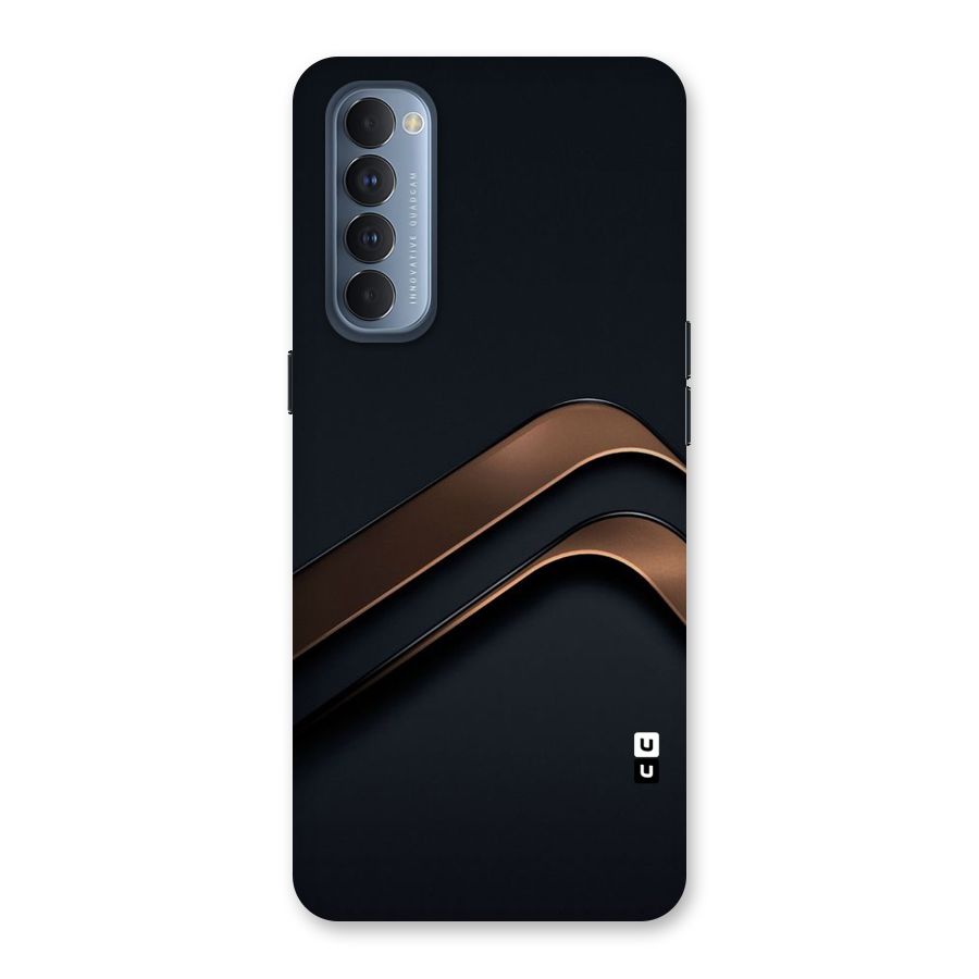 Dark Gold Stripes Back Case for Reno4 Pro