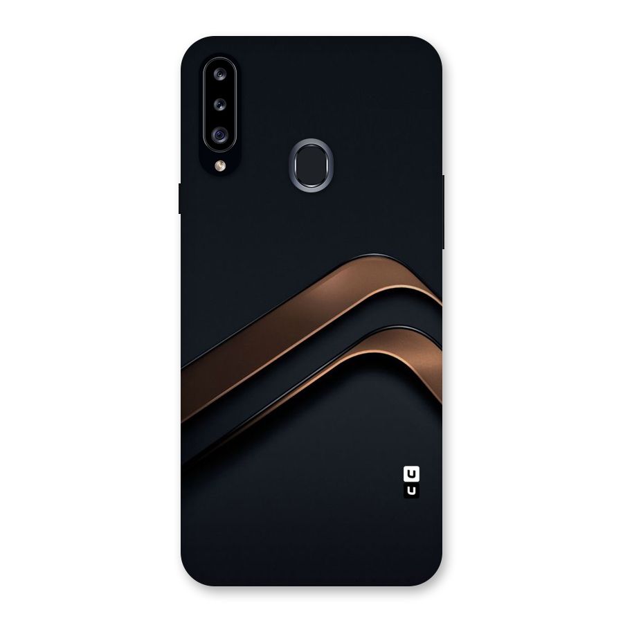Dark Gold Stripes Back Case for Samsung Galaxy A20s