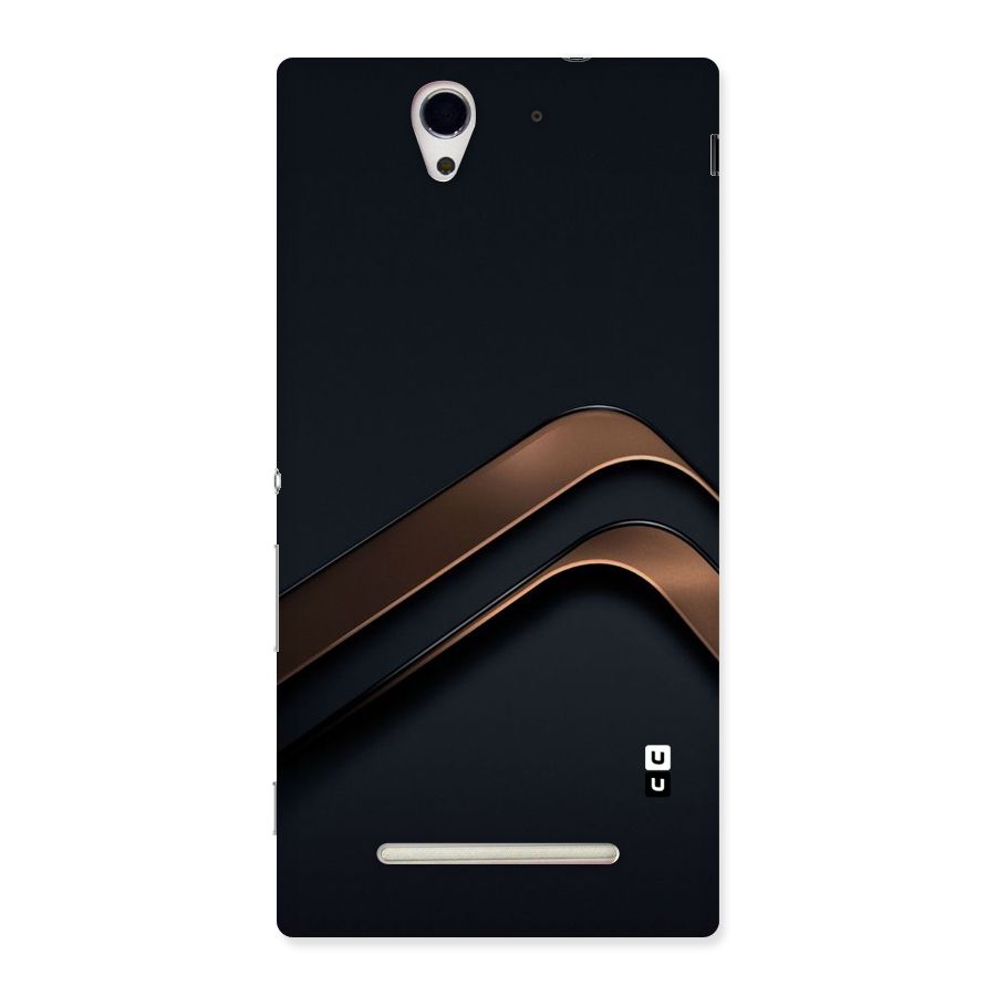 Dark Gold Stripes Back Case for Sony Xperia C3
