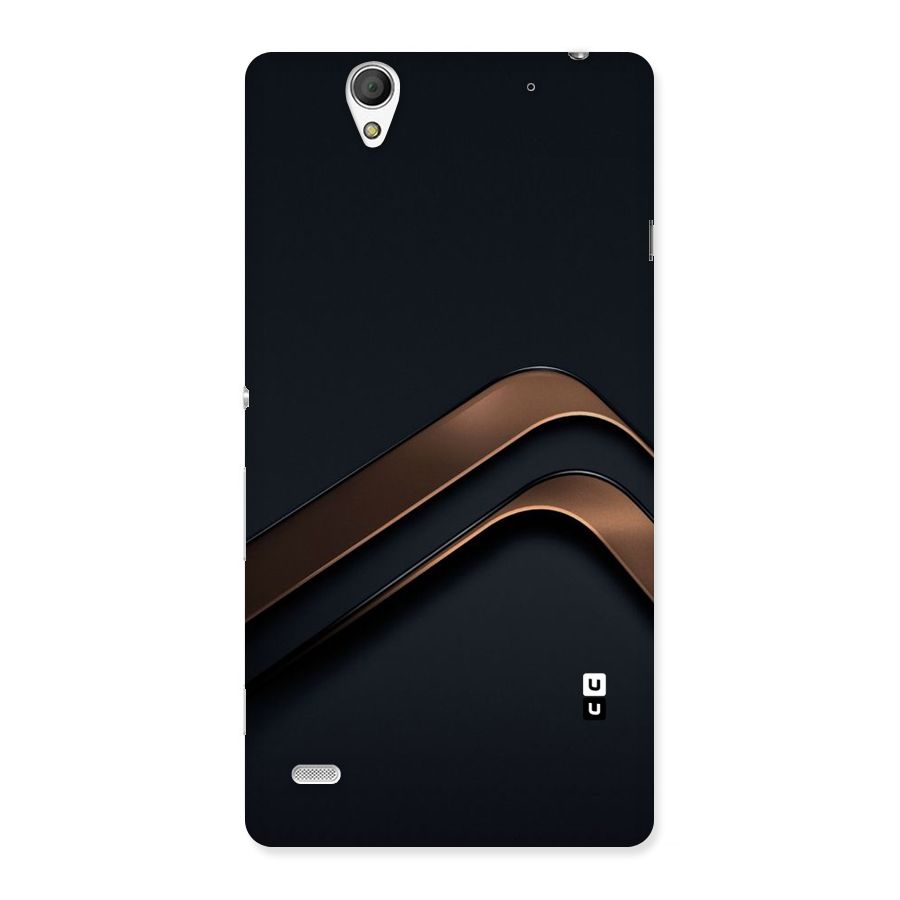 Dark Gold Stripes Back Case for Sony Xperia C4