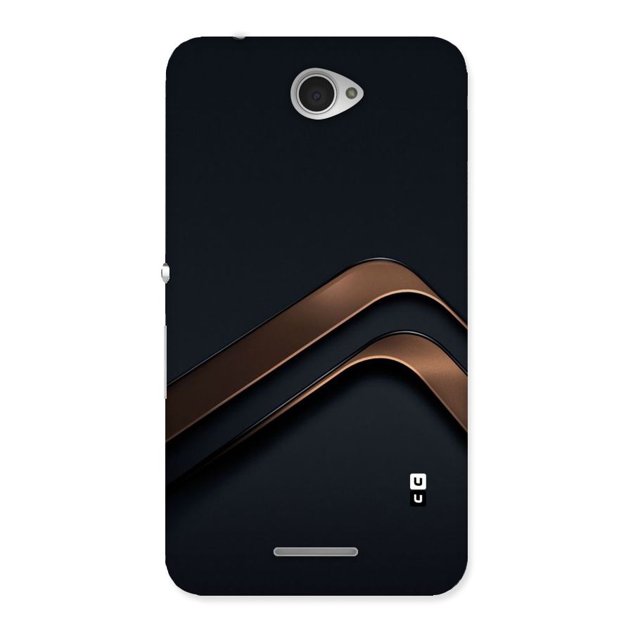 Dark Gold Stripes Back Case for Sony Xperia E4