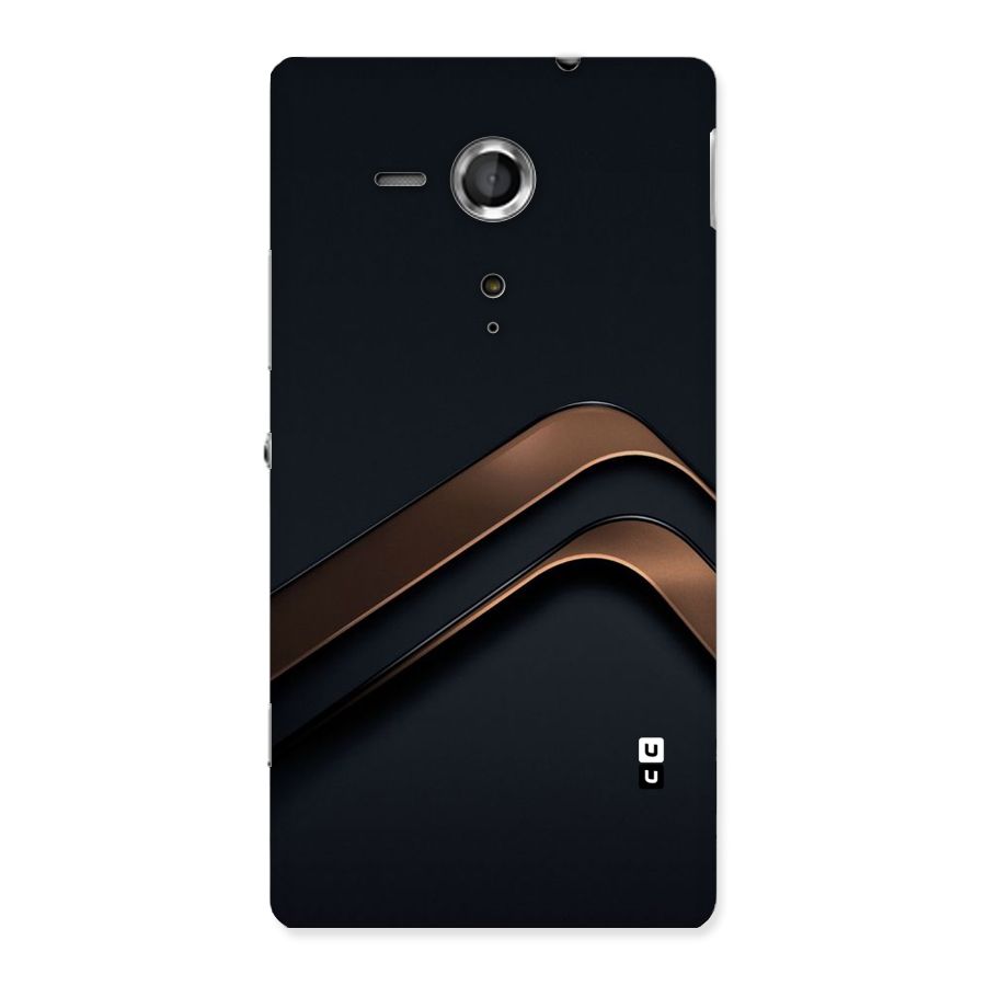 Dark Gold Stripes Back Case for Sony Xperia SP