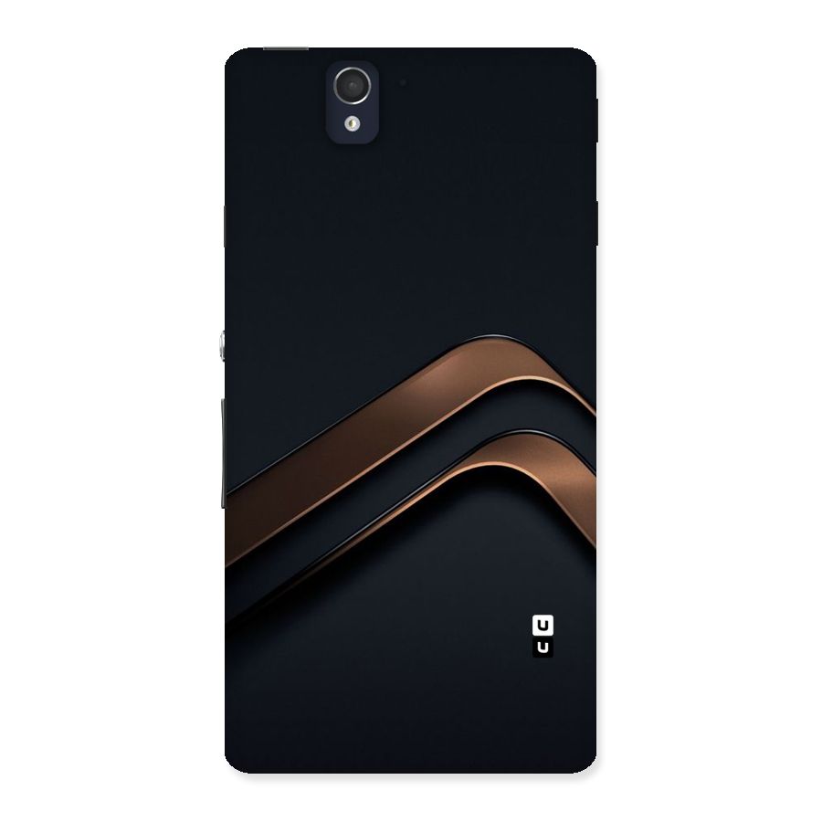 Dark Gold Stripes Back Case for Sony Xperia Z