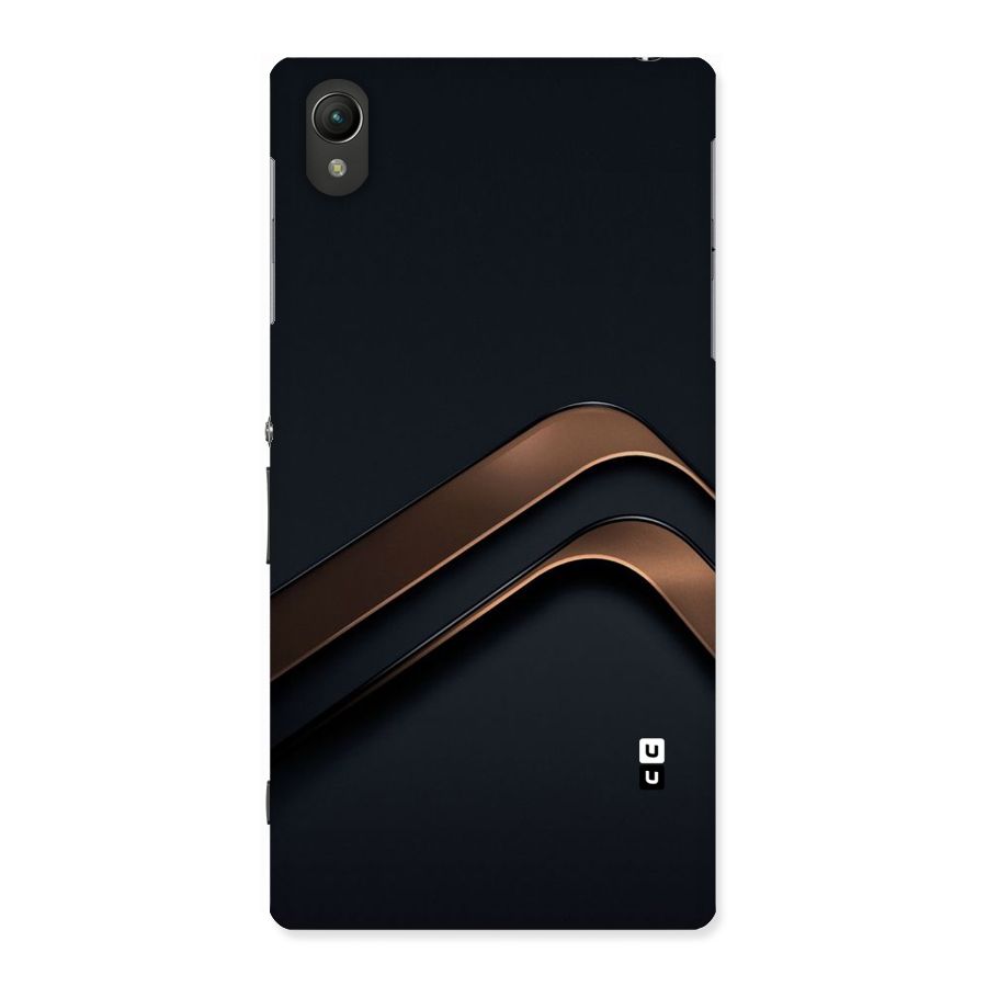 Dark Gold Stripes Back Case for Sony Xperia Z1