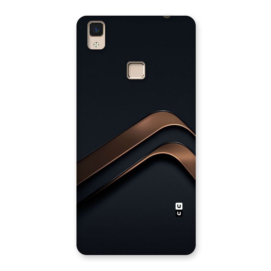 Dark Gold Stripes Back Case for V3 Max