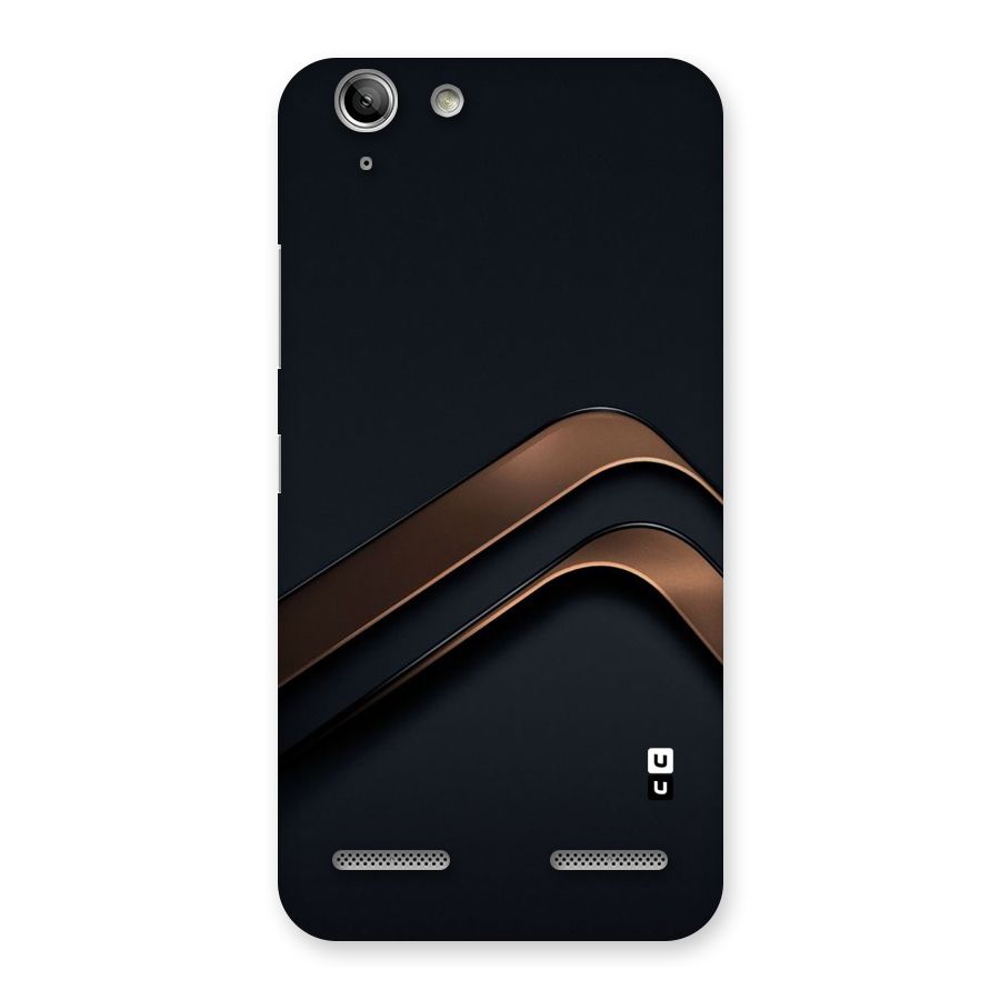 Dark Gold Stripes Back Case for Vibe K5