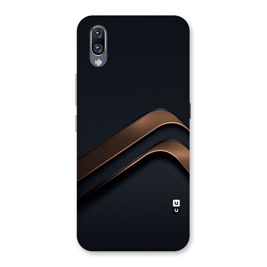 Dark Gold Stripes Back Case for Vivo NEX
