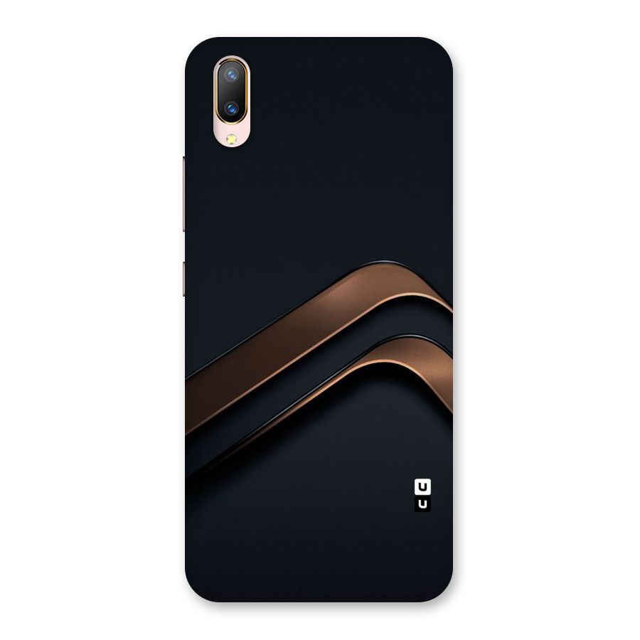 Dark Gold Stripes Back Case for Vivo V11 Pro