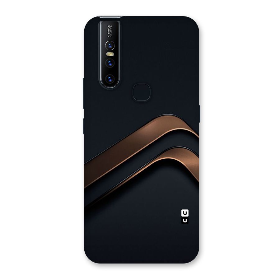 Dark Gold Stripes Back Case for Vivo V15