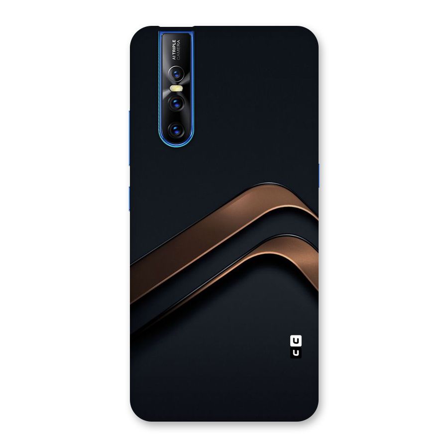 Dark Gold Stripes Back Case for Vivo V15 Pro