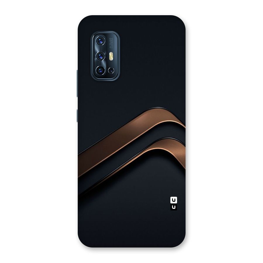 Dark Gold Stripes Back Case for Vivo V17
