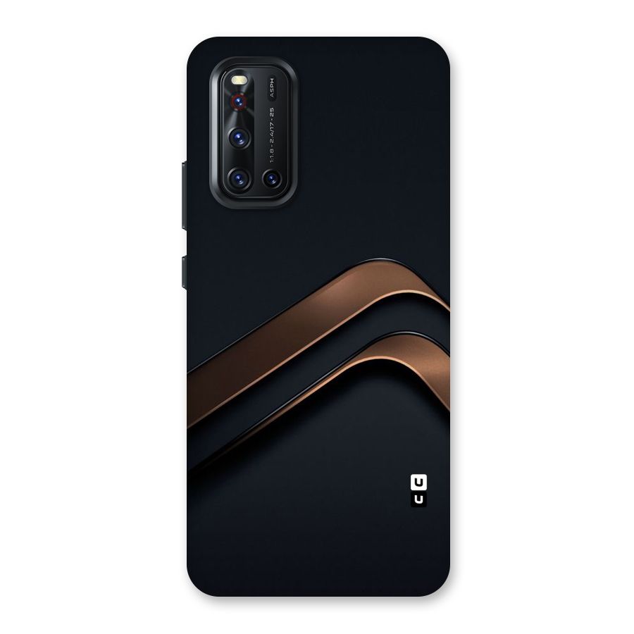 Dark Gold Stripes Back Case for Vivo V19