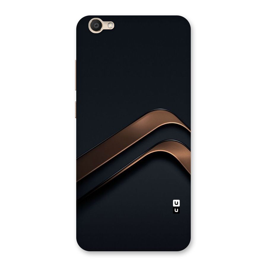 Dark Gold Stripes Back Case for Vivo V5