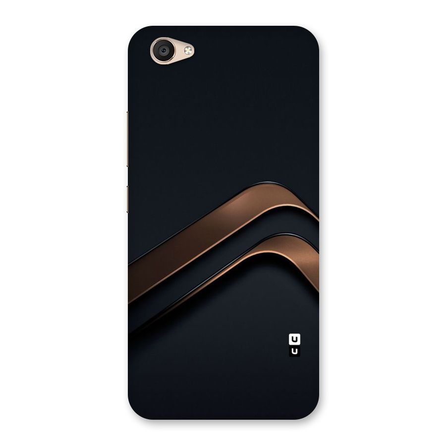 Dark Gold Stripes Back Case for Vivo V5 Plus