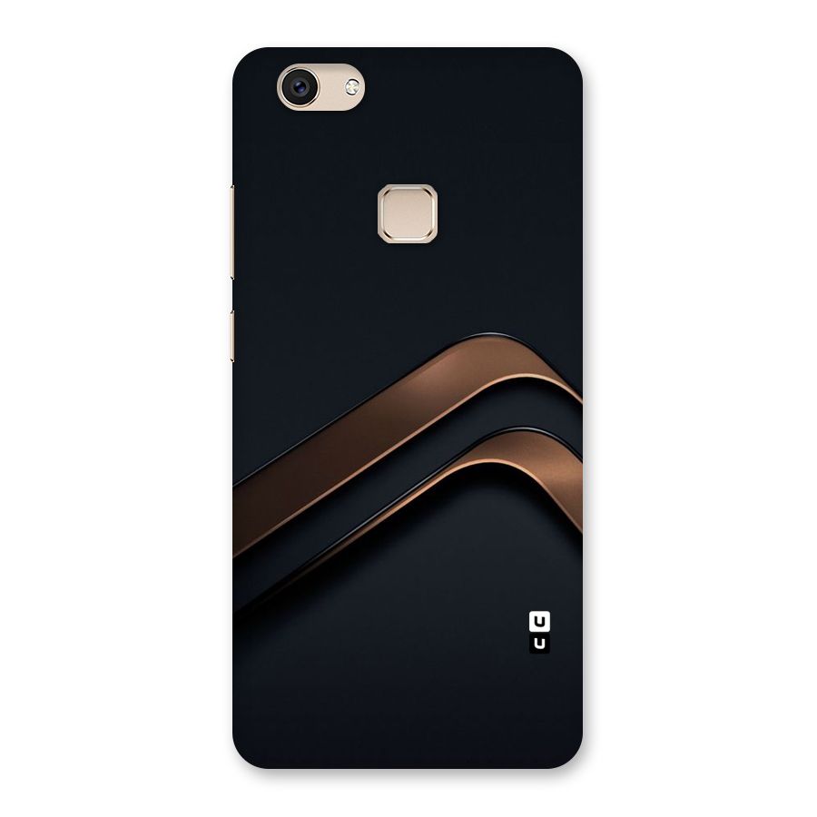 Dark Gold Stripes Back Case for Vivo V7