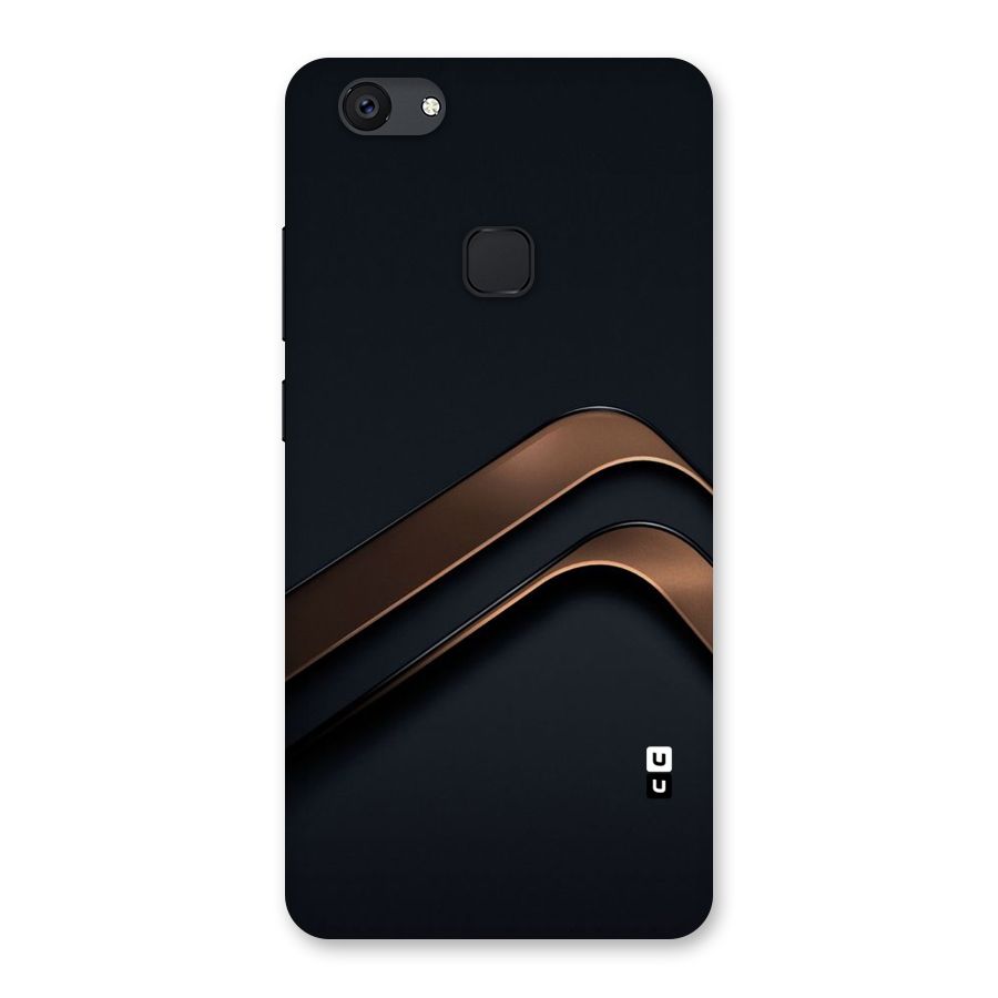 Dark Gold Stripes Back Case for Vivo V7 Plus