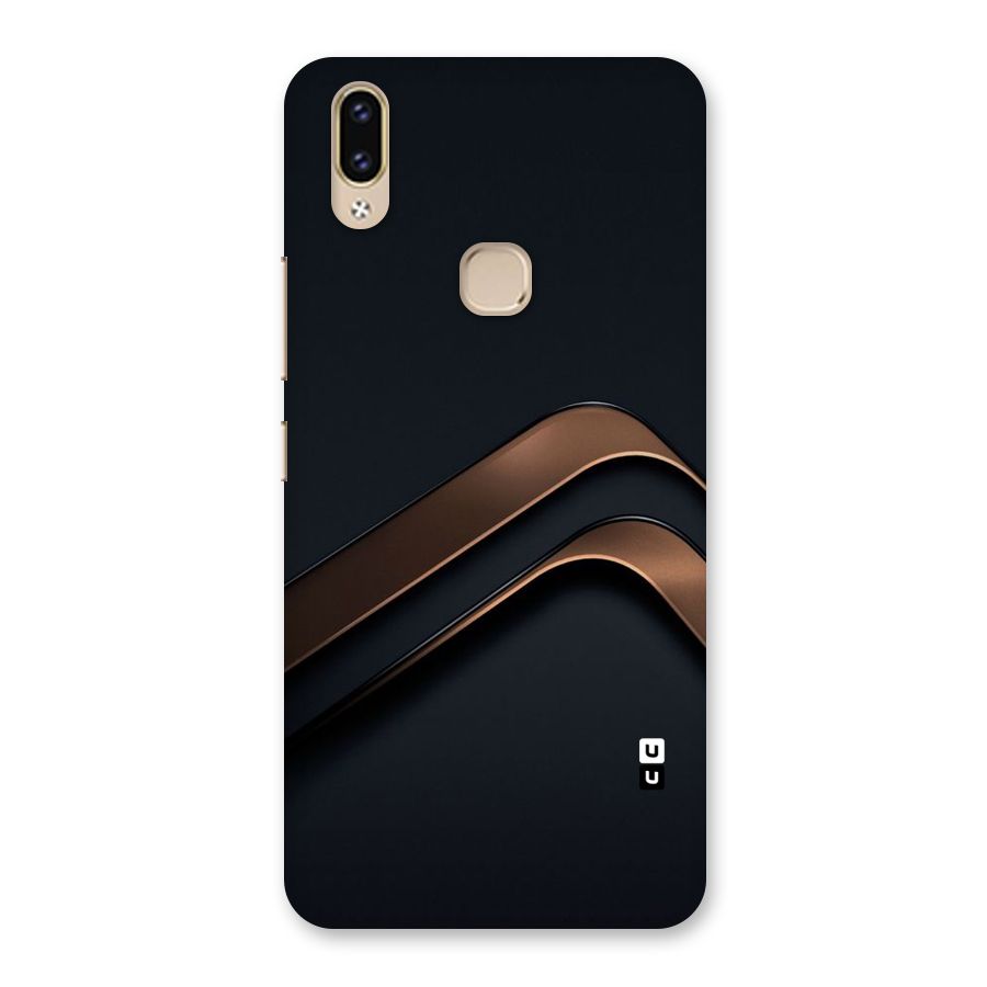 Dark Gold Stripes Back Case for Vivo V9 Youth