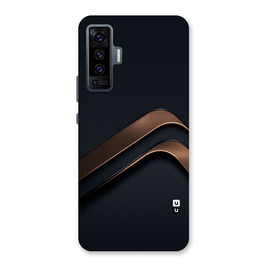 Dark Gold Stripes Back Case for Vivo X50