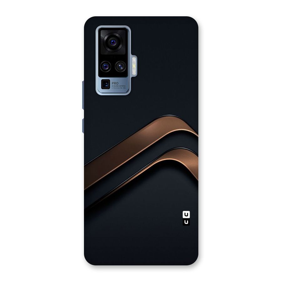 Dark Gold Stripes Back Case for Vivo X50 Pro