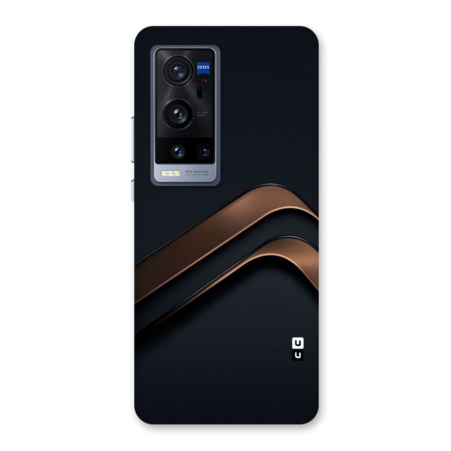 Dark Gold Stripes Back Case for Vivo X60 Pro Plus