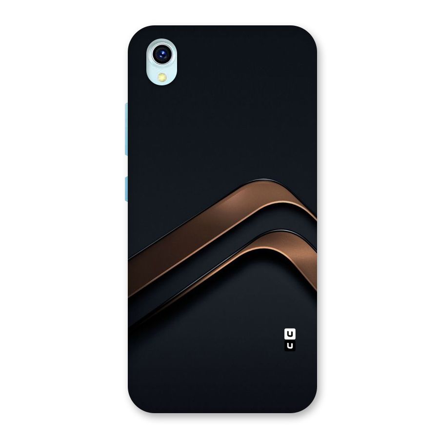 Dark Gold Stripes Back Case for Vivo Y1s