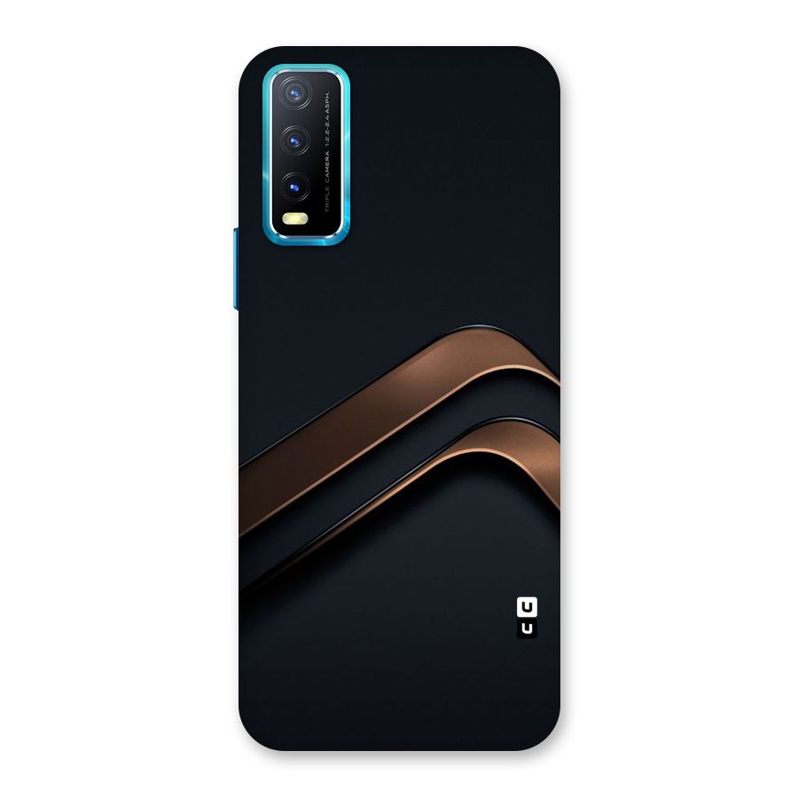 Dark Gold Stripes Back Case for Vivo Y20G